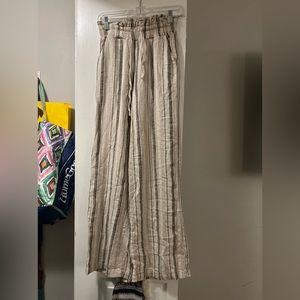 Long striped flowy pants